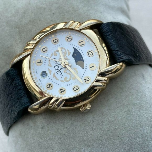 ExpLRAess Women Wrist Watch Moon Phase Analog Date Calendar Vintage Watch